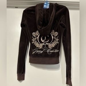 Y2K vintage velour juicy couture zip up hoodie